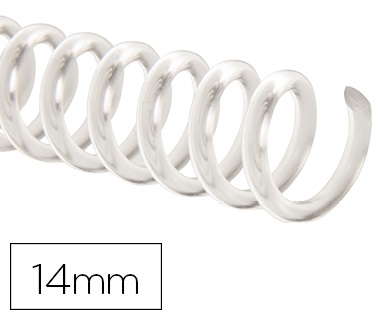 Espiral Q-Connect Plastico Transparente 32 5:1 14mm 1,8mm
