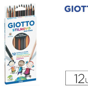 L?pis de Cores Giotto Stilnovo Aguarelaveis Skin Tones Caixa de 12 Cores