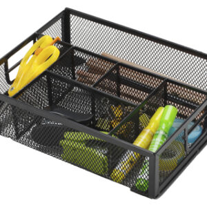 Organizador de Secretaria Q-Connect Bandeja Metalica Turquesa c/6 Depart. 235X183X65 mm