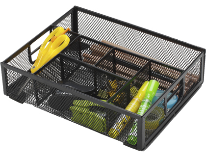 Organizador de Secretaria Q-Connect Bandeja Metalica Turquesa c/6 Depart. 235X183X65 mm
