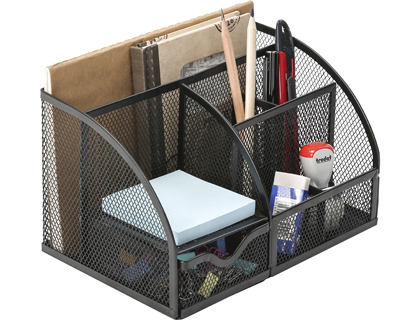 Organizador de Secretaria Q-Connect Metalico Curvo Cinza c/ 5 Depart. 220X140X130 mm