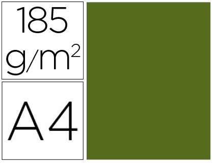 Cartolina Guarro A4 Verde Safari 185 Gr (50 Folhas)