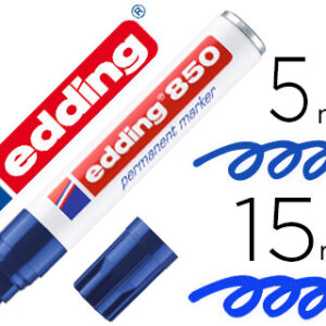 Marcador Edding Permanente 850 Azul Ponta Biselada 5-15 mm Recarregavel