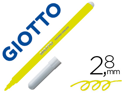 Marcador Giotto Turbo Color Lavavel c/ Ponta Bloqueada Unicolor Amarelo