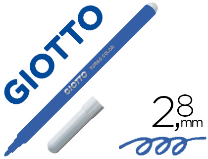 Marcador Giotto Turbo Color Lavavel c/ Ponta Bloqueada Unicolor Azul Escuro