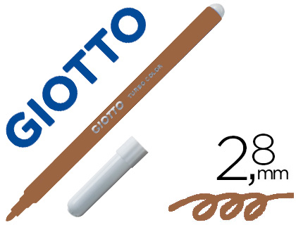 Marcador Giotto Turbo Color Lavavel c/ Ponta Bloqueada Unicolor Castanho