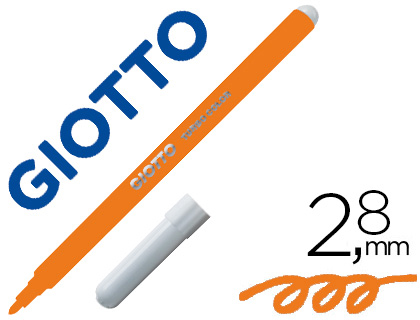 Marcador Giotto Turbo Color Lavavel c/ Ponta Bloqueada Unicolor Laranja