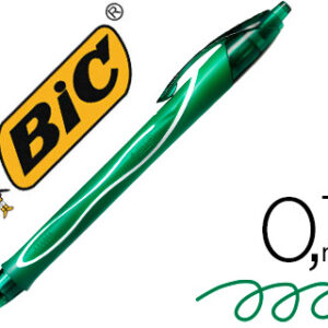 Caneta Bic Gelocity Quick Dry Retratil Tinta Gel Verde Ponta de 0,7 mm