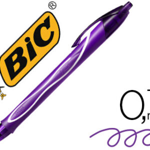 Caneta Bic Gelocity Quick Dry Retratil Tinta Gel Purpura Ponta de 0,7 mm