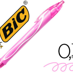 Caneta Bic Gelocity Quick Dry Retratil Tinta Gel Rosa Ponta de 0,7 mm