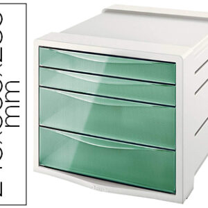 Blocos Classificadores de Secretária Esselte Colour Ice Plastico 4 Caixas Color Verde 245X365X285mm