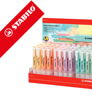 Marcador Stabilo Fluorescente Swing Cool Pastel Expositor de 48 Unidades Cores Sortidas