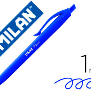 Caneta Milan P1 Retratil 1 mm Touch Azul