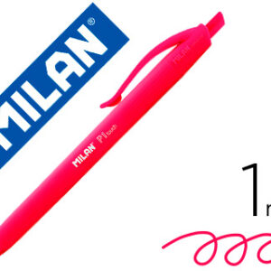 Caneta Milan P1 Retratil 1 mm Touch Vermelho