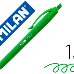 Caneta Milan P1 Retratil 1 mm Touch Verde