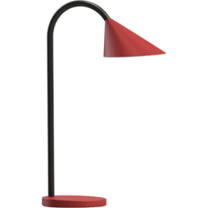 Candeeiro de Escritorio Uniluxsol Led4W Bra?o Flexivel Abs e Metal Vermelho