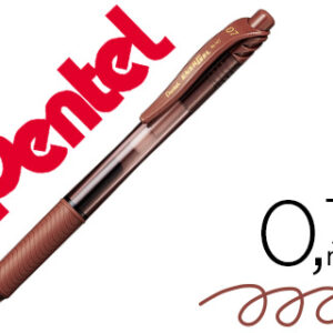 Roller Pentel Energel Bl107 Castanho 0,7mm