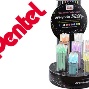 Expositor Roller Pentel K108 c/ 7 Duzias e 7 Cores Pastel 0,8 mm