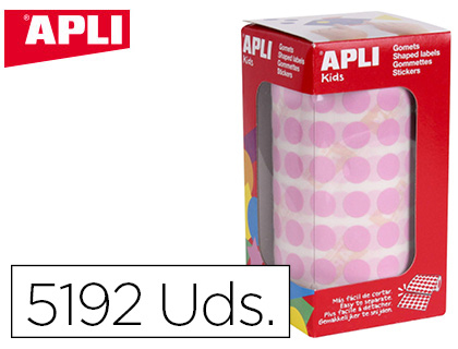 Etiquetas Apli Auto Adesivas Circulares 10,5 mm Rosa (Rolo com 5192 Unidades)