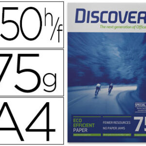 Papel Fotocopia Discovery Fast Pack Din A4 75 Gr Papel Multiuso Tinteiro e Laser (2500 Folhas)