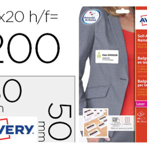 Etiqueta Adesiva Avery Identificativa Acetato de Seda 80X50 mm Removivel Laser (100 Unidades)