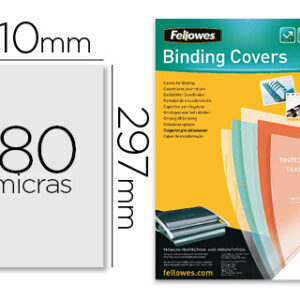 Capa de Encadernacao Fellowes Din A4 PVC Transparente Cristal 180 Microns (100 Unidades)