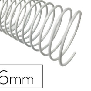 Espiral Metalico Q-Connect Branco 64 5:1 6 mm 1mm (200 Unidades)