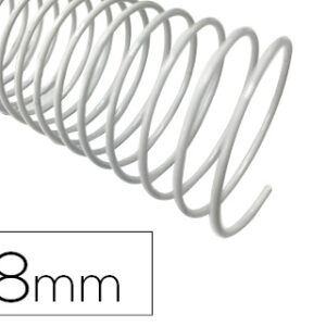Espiral Metalico Q-Connect Branco 64 5:1 8 mm 1mm (200 Unidades)