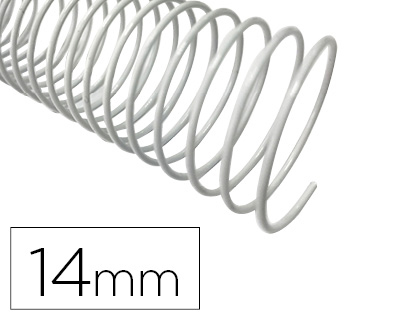 Espiral Metalico Q-Connect Branco 64 5:1 14 mm 1mm (100 Unidades)
