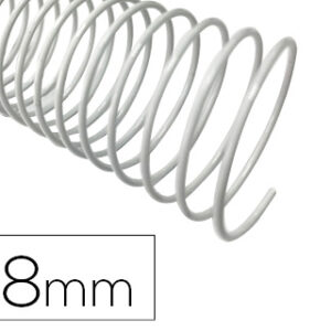 Espiral Metalico Q-Connect Branco 64 5:1 18mm 1,2mm (100 Unidades)