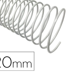 Espiral Metalico Q-Connect Branco 64 5:1 20mm 1,2mm (100 Unidades)
