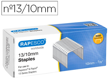 Agrafos Rapesco Galvanizados 13/10 Caixa de 5000 Unidades