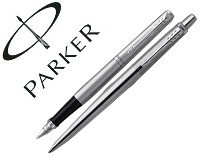 Conjunto Duo Jotter Aço CT Esferografica + Caneta - PARKER
