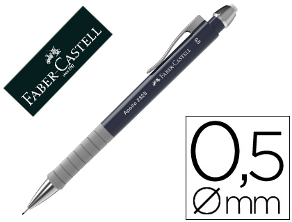 Portaminas Faber Castell 0.5 mm Apollo Retractil Color Azul Oscuro