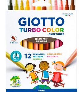 Marcador Turbo Color Skin Tones Giotto 12 Unidades