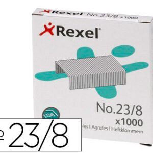 Agrafos Rexel de Aco N?23/8 Caixa de 1000 Unidades