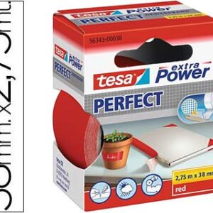 Fita Adesiva Tecido Extra Power Perfect 38mm x 2,75m (Vermelho) - TESA