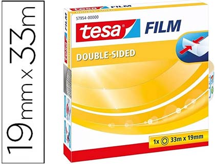 Fita Adesiva Dupla Face 19mm x 33m (Transparente) - TESA