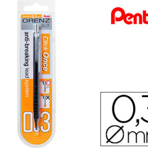 Lapiseira Pentel Orenz 0,3 mm -Preto-Em Blister de 1 Unidade