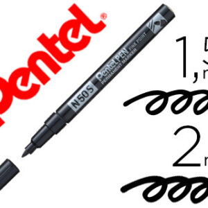 Marcador Pentel N50S Permanente Cor Preto 1,5/2 mm