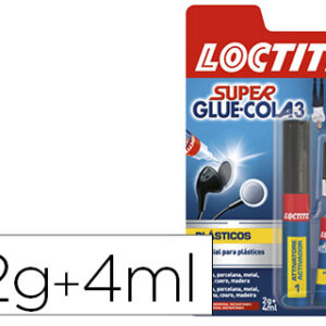 Cola Loctite Super Cola 3 Super Plastico