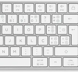 Teclado Pixie Wireless RF 2.4GHz + Bluetooth 5.1 Multi-Device PT (Branco) - OFFY