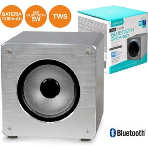 Coluna Bluetooth Portátil 5W 3 Alumínio MP3/BLUETOOTH/BAT TWS - OMEGA