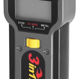 Detector de Metais, Madeiras e Cabos 3-EM-1 c/ Visor LCD - VIRONE
