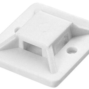Emb. 10x Suportes Autoadesivos p/ Abra?adeiras 30x30mm (Branco) - ORNO