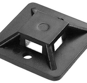 Emb. 50x Suportes Autoadesivos p/ Abra?adeiras 30x30mm (Preto) - ORNO