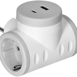 Tomada Dupla c/ Porta USB-A e USB-C - ORNO