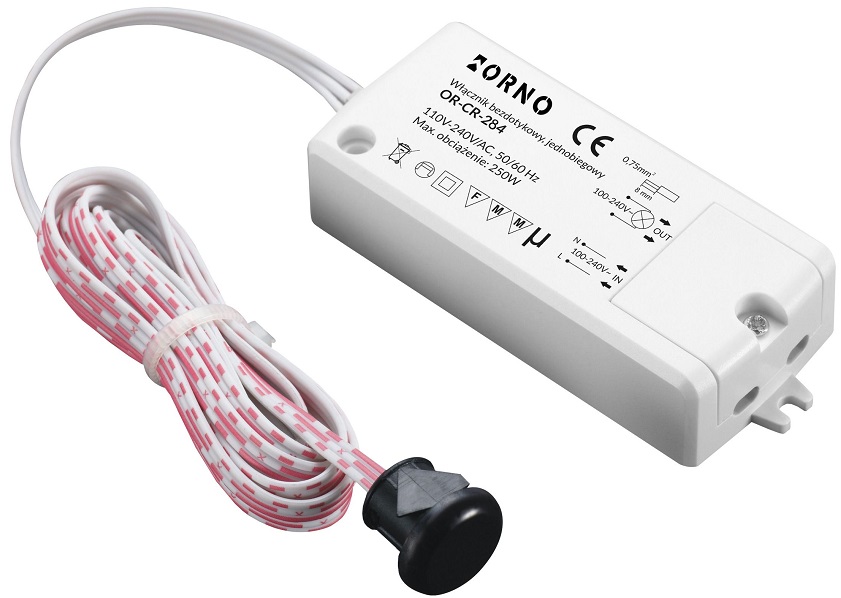 Interruptor c/ Sensor Óptico sem Toque 220V 250W (Cabo 1,5 mts) - ORNO