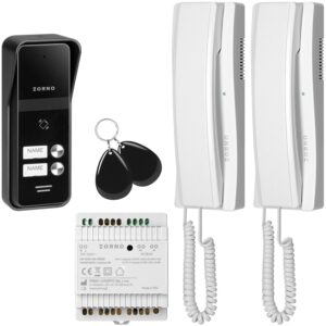 Kit Audio Porteiro Bifamiliar Enir Multi c/ Leitor RFID (2 Habitações) - ORNO