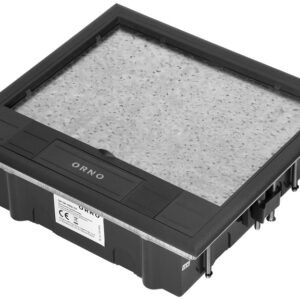 Caixa de Chão p/ Tomadas de Módulo 6x 45 x 45mm / 12x 22,5 x 45mm (Preto) - ORNO